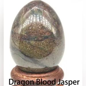 30x40mm Egg Shape Natural Dragon Blood Jasper Crystal Stone